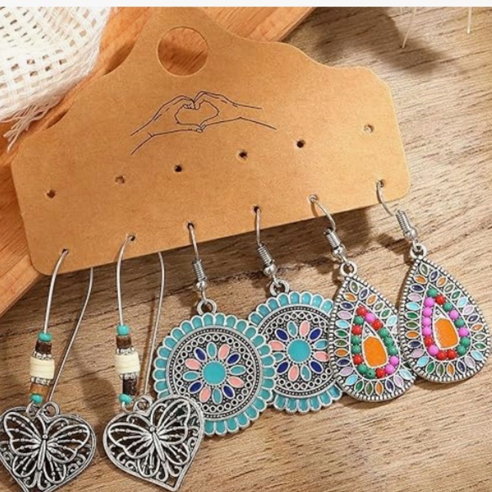 Set of three beautiful pairs of earrings